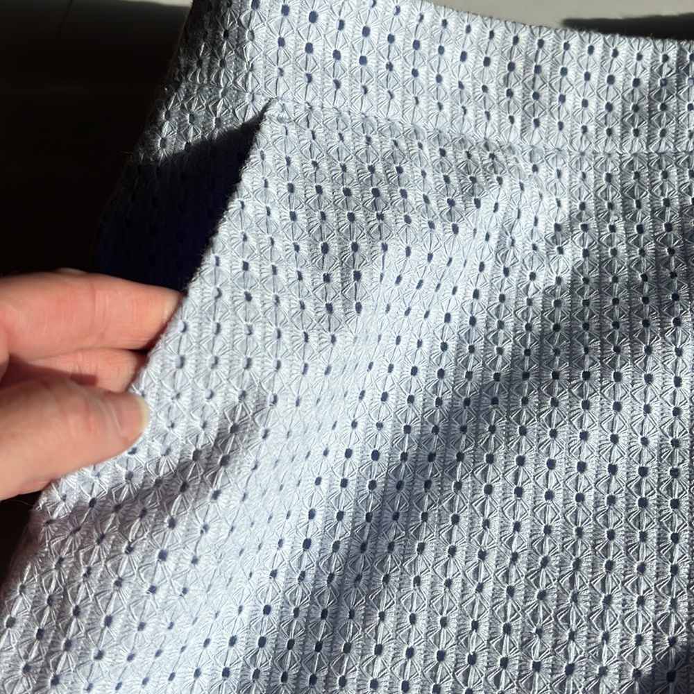 Womens Club Monaco Periwinkle Scalloped Hem Eyelet Shorts - Picture 8 of 9